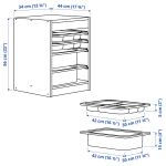 Стеллаж - IKEA TROFAST, 34х44х55 см, белый/серый, ТРУФАСТ ИКЕА