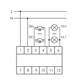 Регулятор освещенности (диммер) SCO-814 230В 4.5А IP20 (для ламп накал. мощностью до 1000Вт)