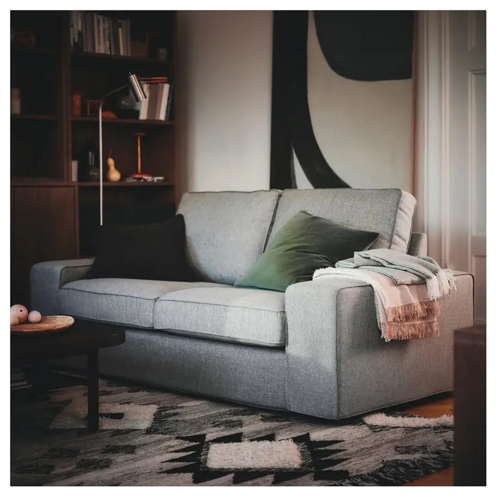 Диван 2-местный - IKEA KIVIK/КИВИК ИКЕА, серый
