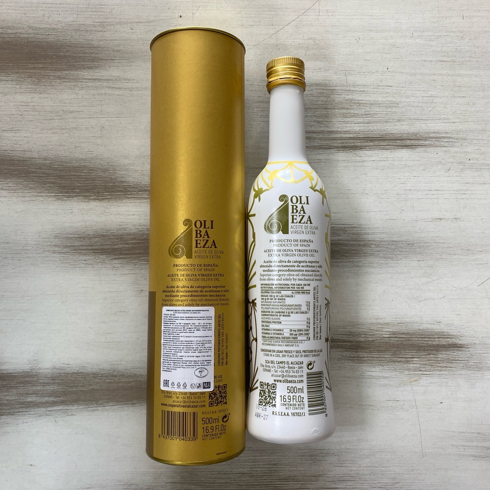 Оливковое масло "Gold Heritage Prеmium OLIBAЕZA" Extra Virgin, 500 мл, в подарочной тyбе, Испания