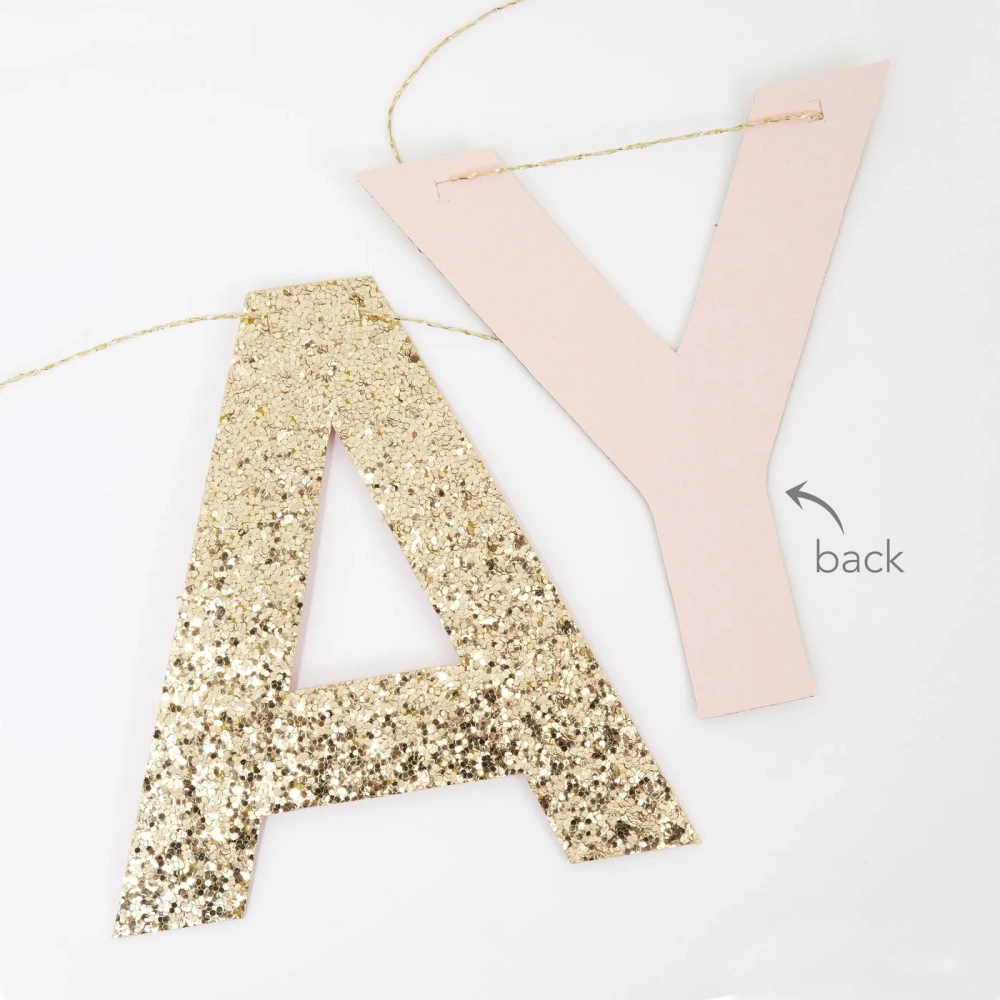 Гирлянда розовая "С Днем Рождения" [Happy Birthday] (2,5 м)