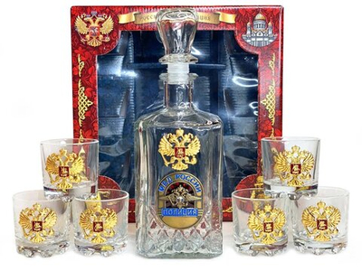 Стеклянный водочно-коньячный набор «Полиция МВД России»