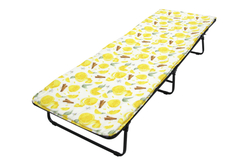 Кровать раскладная Стефания п/мягкая лист 10мм (цвет ткани разноцветный рис.лимоны (4 шт. в уп.)