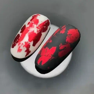 Фольга для литья Fn, 09, красный кракелюр