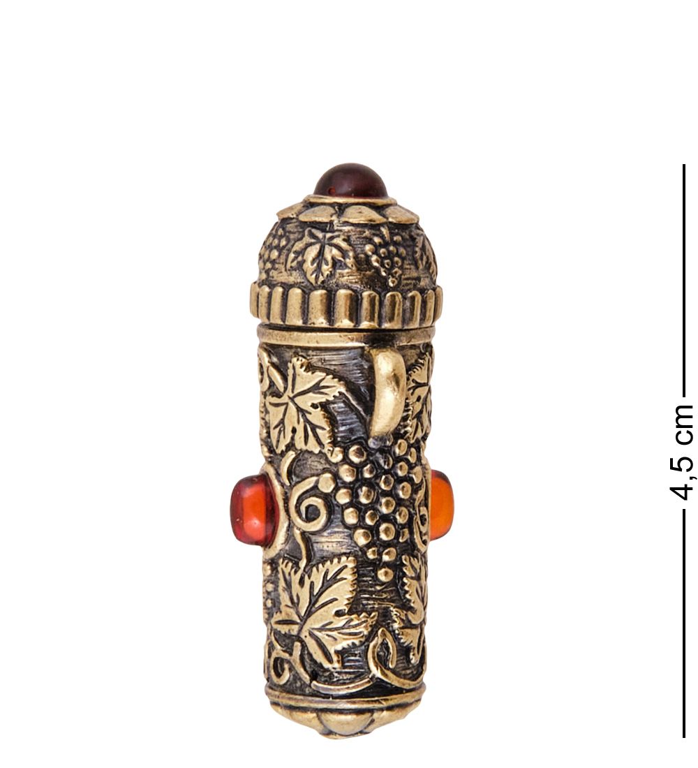 AM-3771 Игольница «Виноград» (латунь, янтарь)