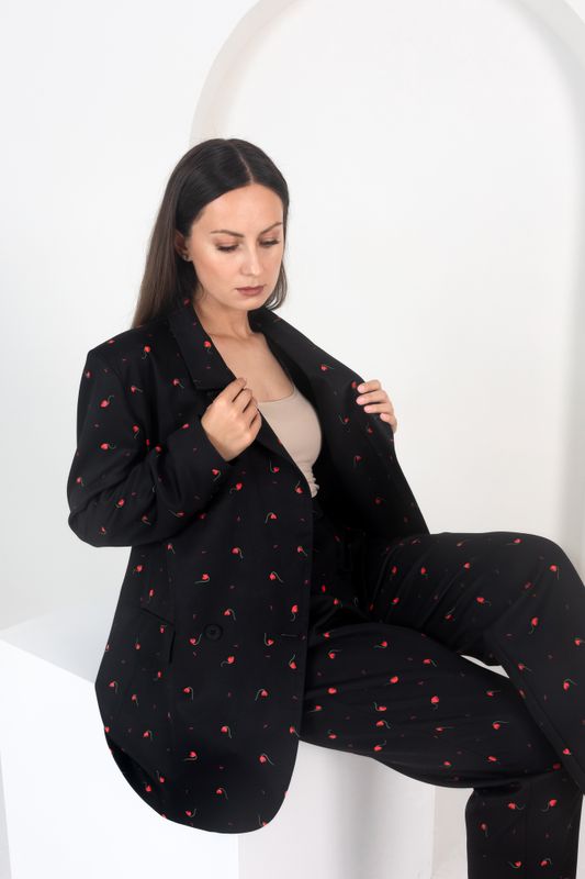 ПИДЖАК С ПРИНТОМ BLACK TULIP. PROF