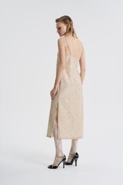 Платье-комбинация с вышивкой