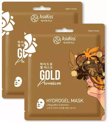 AsiaKiss Маска гидрогелевая с экстрактом золота - Gold hydrogel mask, 20г