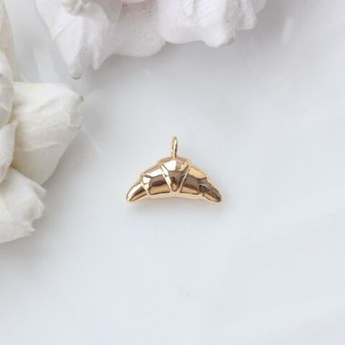 Подвеска Круассан 18*12 мм, позолота, П315