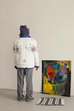 Куртка Soeurs Ocean Blue Silk Puffer Jacket