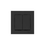 ATLASDESIGN 2-клавишный ВЫКЛЮЧАТЕЛЬ, сх.5, 10АХ, в сборе, быстрозажим. клем., КАРБОН