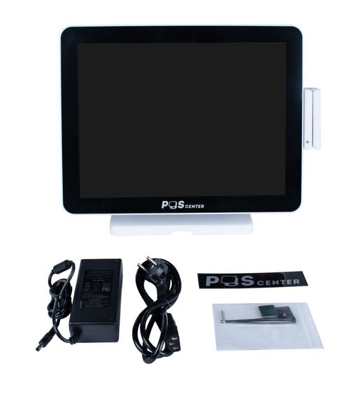 Сенсорный моноблок POScenter POS90 Pro (15&quot;, PCAP, N100, RAM 4Gb, SSD M2 128Gb, 90W, MSR) БЕЛЫЙ без ОС