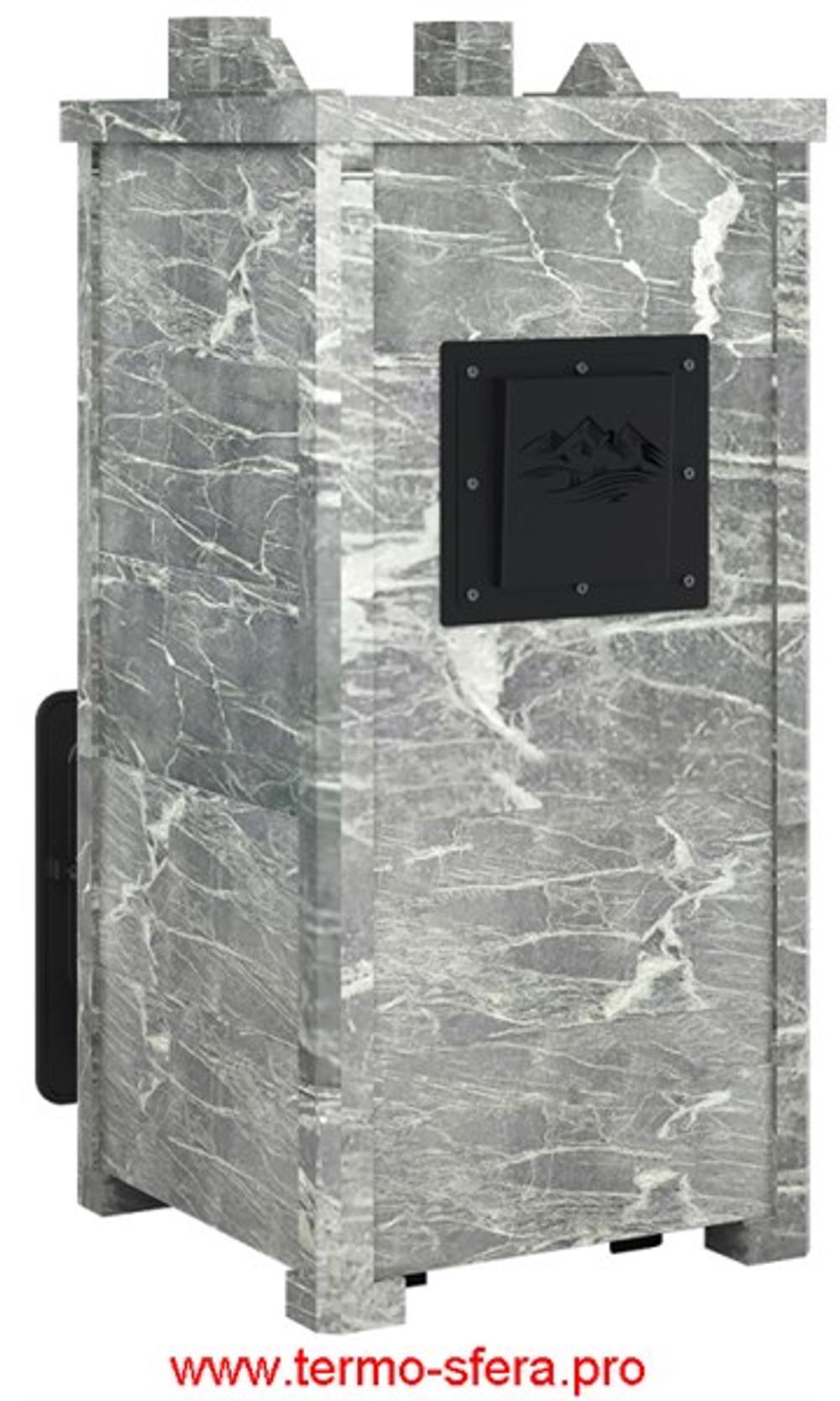 Печь Эверест "Легкий пар Профи" каменка «по-серому», Талькохлорит, S-50 мм