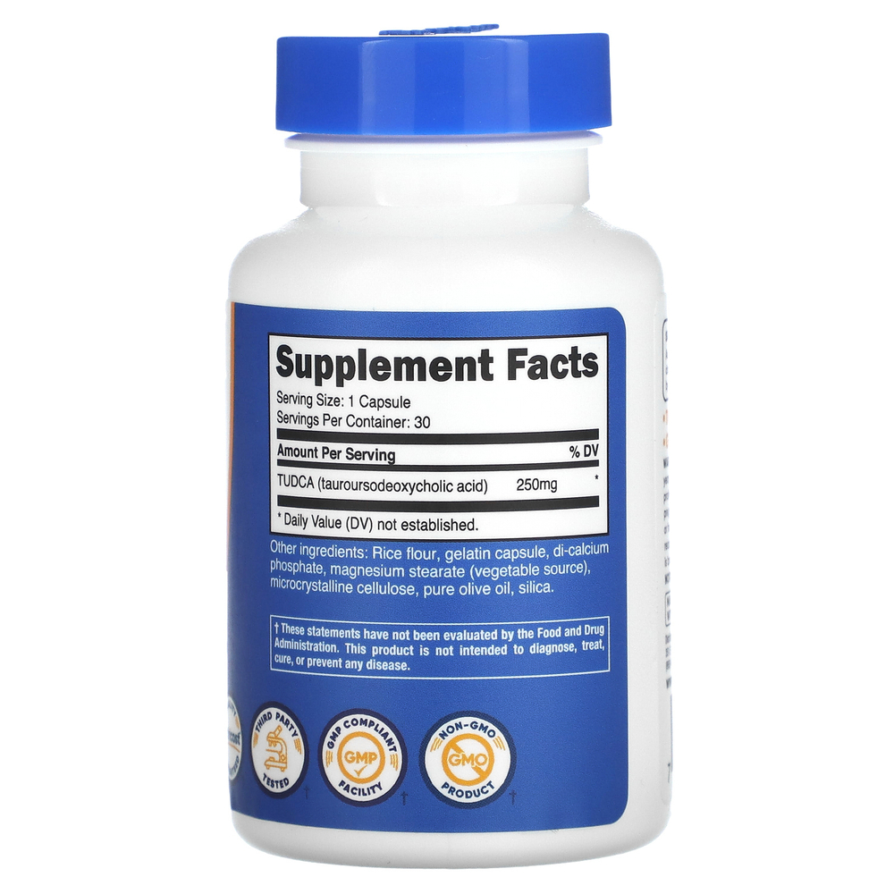Nutricost, TUDCA, 250 мг, 30 капсул