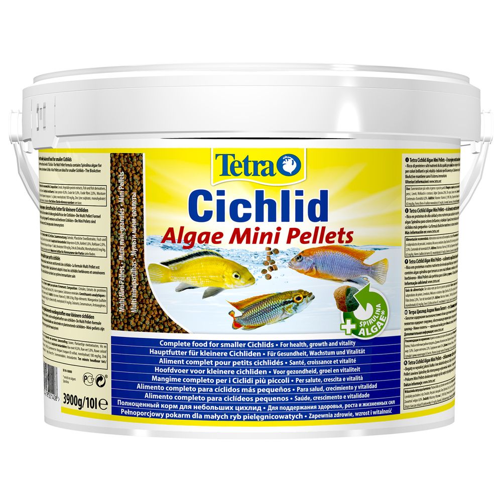 Tetra Cichlid Algae Mini корм для всех видов цихлид ведро 10 л