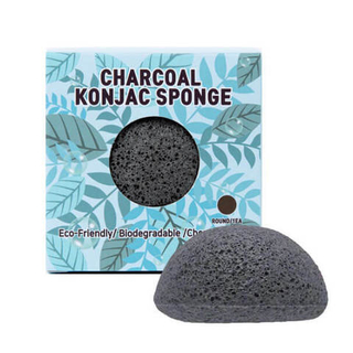 Спонж конняку с древесным углем Trimay Charcoal Konjac Sponge