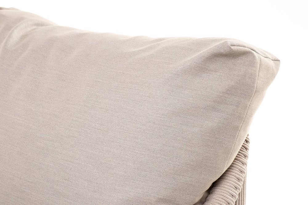 "Верона" лаунж-зона 5-местная плетеная из роупа (веревки), каркас алюминиевый белый, роуп бежевый