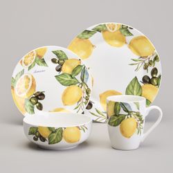 НАБОР ПОСУДЫ ОБЕДЕННЫЙ LEFARD "ЛЕМОН ТРИ" НА 4 ПЕР. 16 ПР. (КОР=2НАБ.)