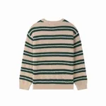 Свитер Ymkashix Soft Strips песочный/темно-зеленый