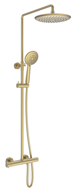 Душевая стойка Vincea Desire VSFS-1D0TBG термостатическая, брашированное золото