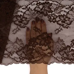 Кружево эластичное шоколад 23 см
