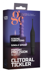 Черный клиторальный вибромассажер Clitoral Tickler - 16,2 см. (Цвет: черный)