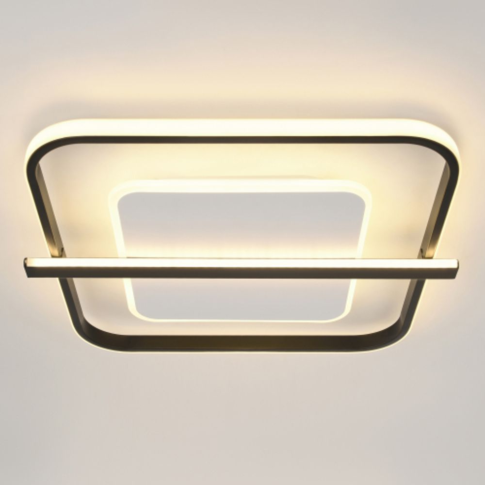 Светильник потолочный светодиодный ЭРА Модерн Franco CLL-1-107W 3K-6K RC BK с ДУ черный