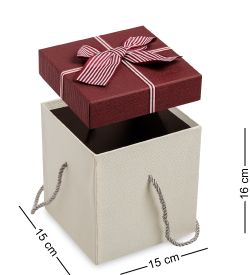 WG-33/1-A Коробка подарочная «Куб» цв.бел./бордов.