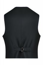Черный жилет из костюмной ткани STENSER
