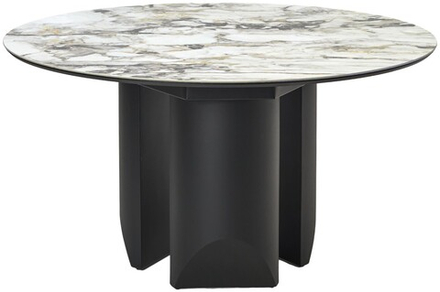 Стол М-City DISAUR Колизей D137 Арктика (Arctic Ocean), керамика, Черный