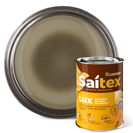 SAITEX LUX  ДЗС с воском и УФ-фильтром (глянцевый)  Бесцветный  1л (Сайвер)
