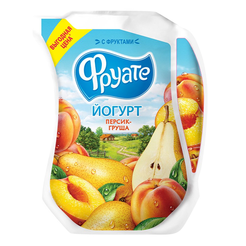 Йогурт Фруате 950г персик-груша LP