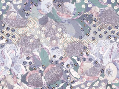 Дизайнерские обои Wall Street Pattern Flower