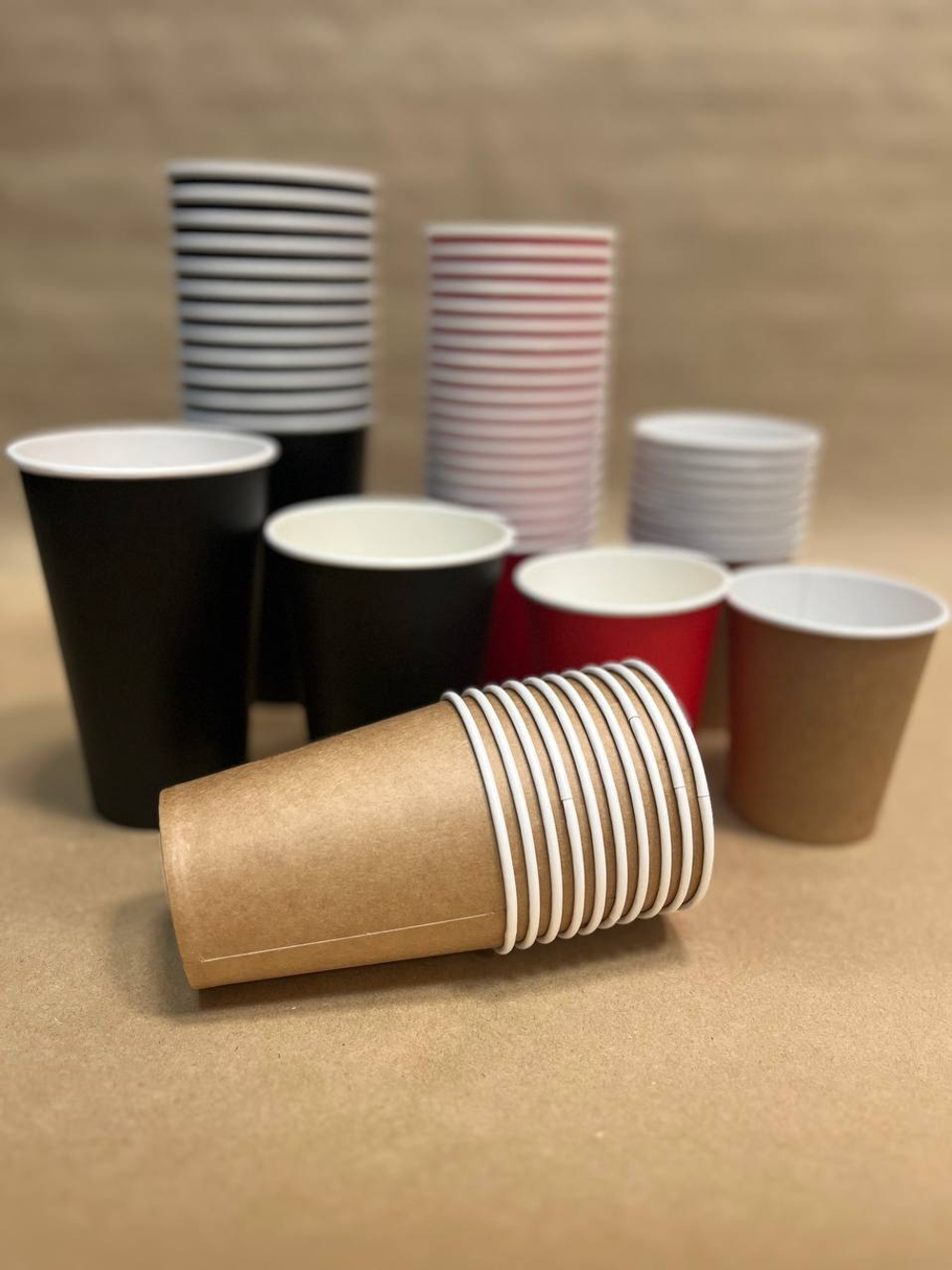 Стаканы бумажные односл. Eco cup 250 50шт
