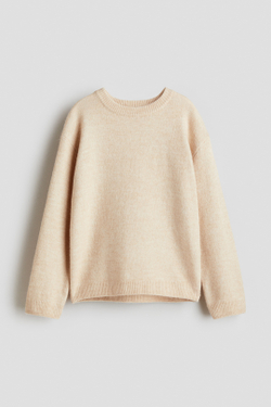 H&M Свитер свободного кроя, светло-бежевый