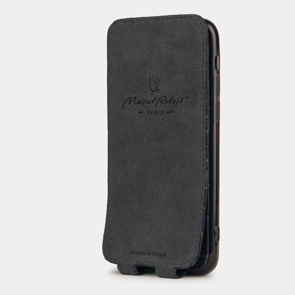 Special order: Чехол для iPhone 11 Pro из натуральной кожи крокодила, цвета синий