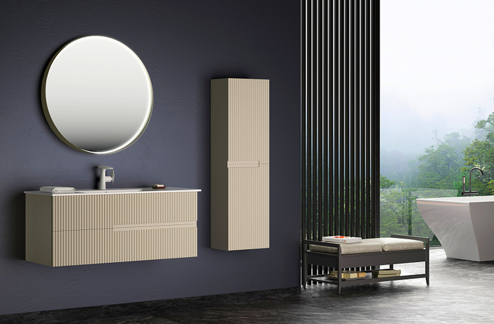 Шкаф пенал Orka Moonlight 40 3001324 подвесной Бежевый матовый