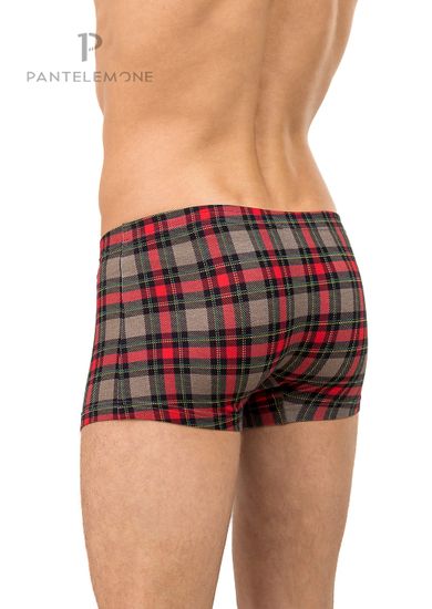 Трусы мужские боксеры Pantelemone PMH-1256, клетка красная