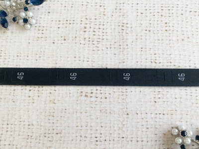 Размерники жаккардовые Тафта 46, ш. 1,2х3,2 см в рулоне 500 шт.