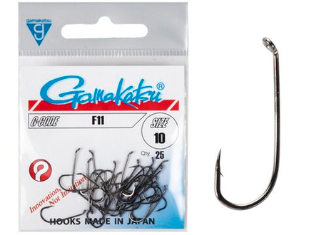 Крючки Gamakatsu F11 HOOKS BLACK разм. 10 25шт.