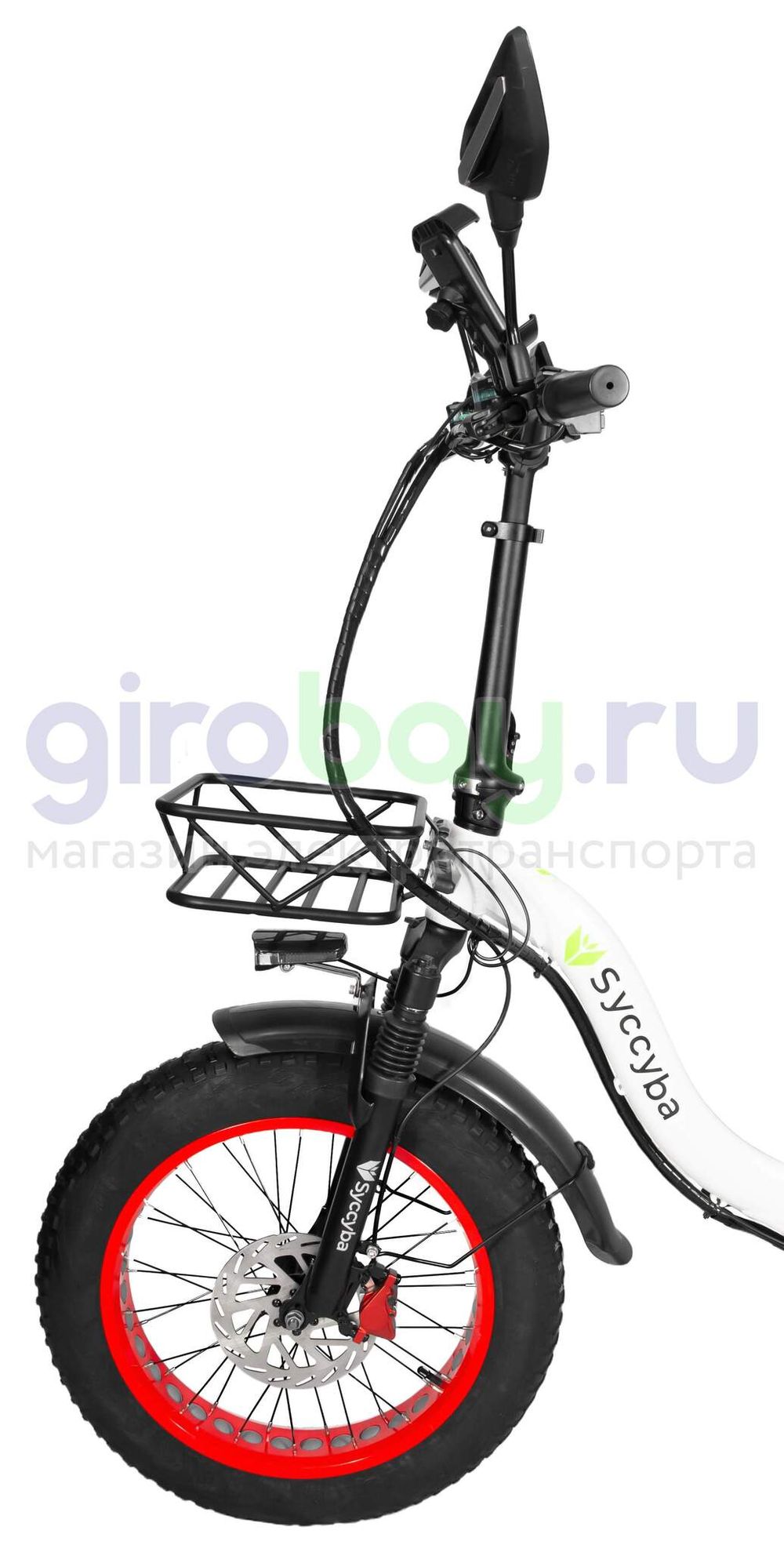 Электровелосипед Syccyba F11 Pro 2025 года (48V/15Ah) - Белый с красными ободами фото №5