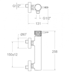 Смеситель для душа ODISEA JOYA 590801SGR графит
