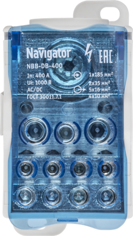 Блок распределительный Navigator 61 082 NBB-DB-400 (1 шт/упак)