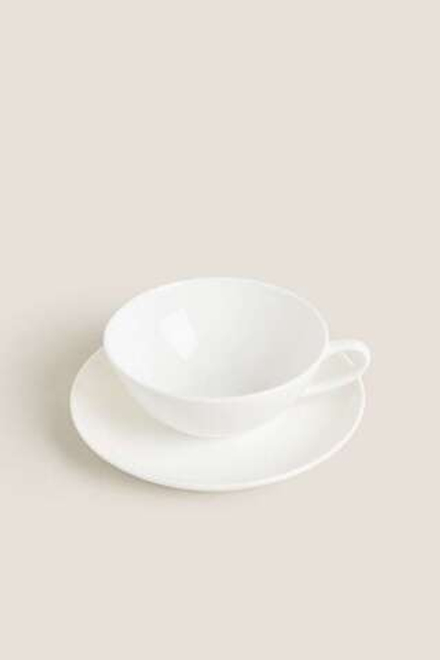 ZARA HOME КРУЖКА ИЗ ТОНКОГО ФАРФОРА, БЕЛЫЙ