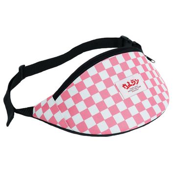 Поясная сумка OLDY. Клетка. Розовая