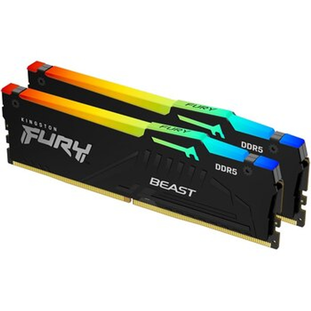 Оперативная память KINGSTON FURY Beast DDR5 32GB 6400MHz CL32 UDIMM KF564C32BBAK2-32