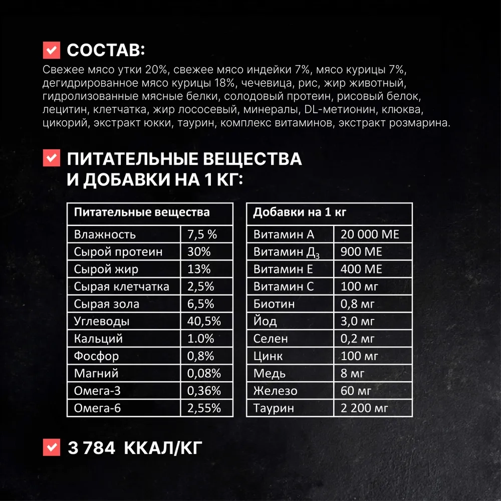 ОДНО МЯСО Сухой корм для взрослых стерилизованных кошек с уткой, 1,5 кг