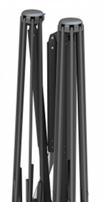 Зонт профессиональный двухкупольный 3.5х7.5 м Scolaro Galaxia Dual T Carbon, антрацит, слоновая кость