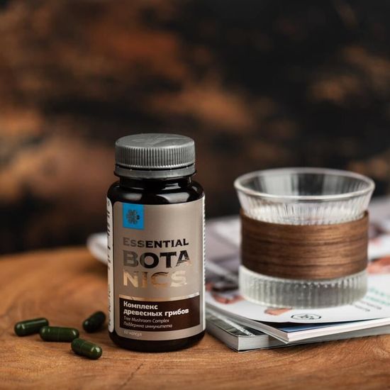 Комплекс древесных грибов для поддержки иммунитета и антиоксидантной защиты Essential Botanics