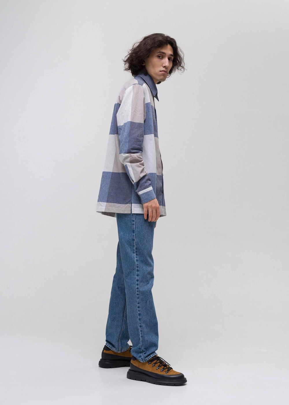 Рубашка FOS Синяя Клетка